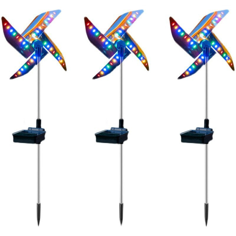 Led Solar Wind Spinner Light Garden Path Outdoor Yard Pinwheels Windmill Decor Patio Lawn Christmas Holiday Decoration