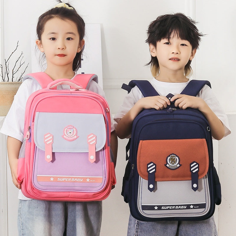 Primary School Student Schoolbag Boy Large Capacity Bag Portable Burden Alleviation