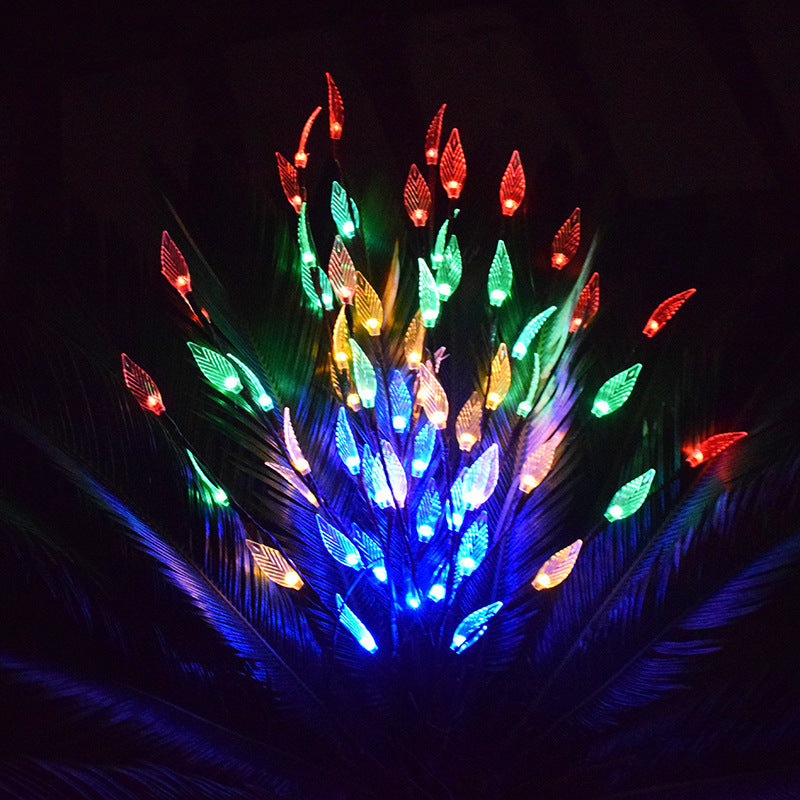 Outdoor Waterproof Solar Leaf Lawn LED String Lights