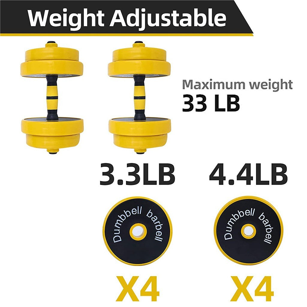 Adjustable Dumbbell Barbell Weight Multifunction Home