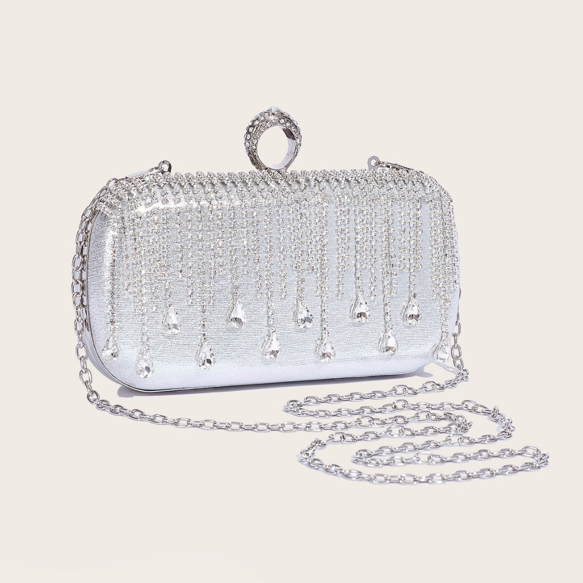 Tassle Diamond Handbag Ladies Wedding Party Portable Chain