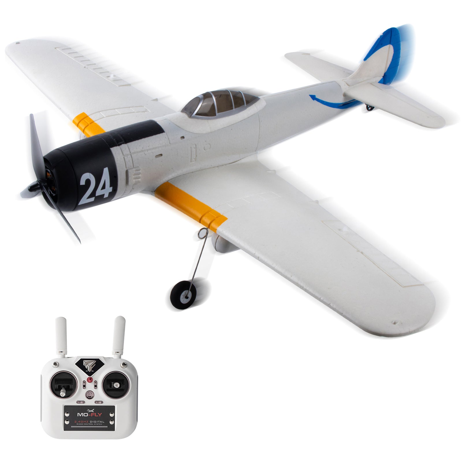 Remote Control Plane, 2.4GHz 3D/6G Switchable EPP Remote Control Airplane with Brushless Motor Fixed Wing Aircraft Supports SBUS GPS (White)